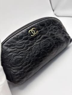 CHANEL カメリア ポーチ ブラックのサムネイル