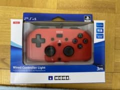 値下げ中　PS4ワイヤードコントローラーライト　レッド　HORI PS4-101のサムネイル