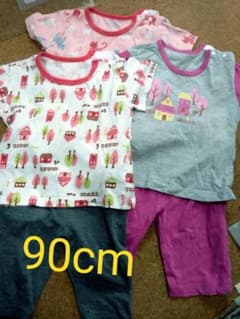 【90cm】半袖パジャマ3着セット　女の子　女児　こども　子供　子どものサムネイル