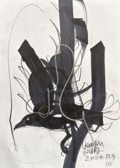 蔵*）様 ドローイング　木原千春 木原千春5分間ドローイング/crowエスキース10 - メルカリ