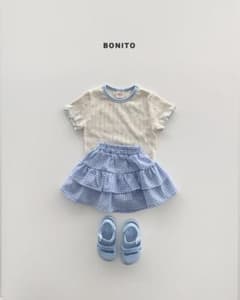 BONITO キッズ 半袖Tシャツ ライトブルー　Sのサムネイル