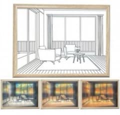 影変換画 LED発光画装飾 照明絵画装飾 3色の LED フォトフレーム