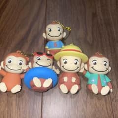 おさるのジョージ ラバーマスコット 5点セットのサムネイル