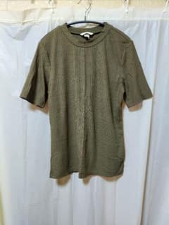 カーキ　リブTシャツのサムネイル
