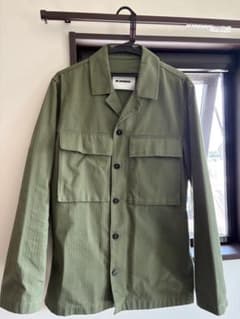 JIL SANDER+ オリーブグリーン ミリタリージャケット - メルカリ