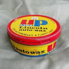 ★カーワックス Lincoln auto-wax 空き缶 昭和レトロ★リンカーン