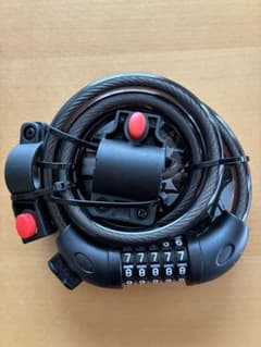 【新品】ENGG自転車 鍵 ダイヤル 5桁 ワイヤーロック 取説・ホルダー付のサムネイル
