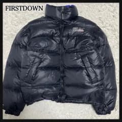 FIRSTDOWN ファーストダウン リバーシブル ヌプシ L ブルー ブラック 