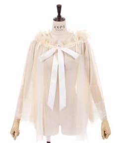 axes femme 4wayアイボリー シースルー 長袖トップスのサムネイル