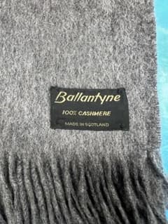 BALLANTYNEバランタイン100%カシミヤ大判フリンジストールマフラー