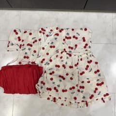 さくらんぼ柄 甚平 100cmのサムネイル