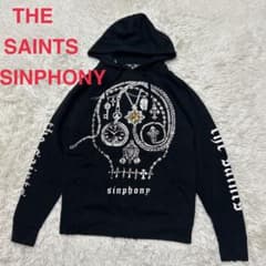 限定品タグTHE SAINTS SINPHONY ドクロ スタッズ パーカー 黒 - メルカリ