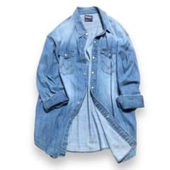 Wrangler for SHIPS別注 デニムシャツ レディースオーバーサイズ 