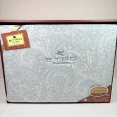 ETRO エトロ ペイズリー柄 シルキータッチ綿毛布 ブルー - メルカリ