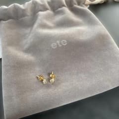 ete 브릴리언트 브라운 다이아몬드 피어싱 YG K10 K18