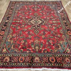 ペルシャ絨毯 298x210 手織り 美術品 草木染 ハマダン産クリーニング