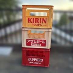 大びんビールケース 3個セット キリン アサヒ サッポロ コンテナ昭和