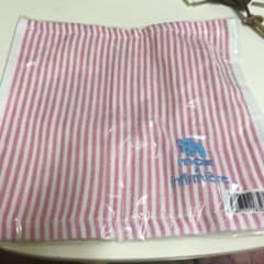 moz ストライプタオルハンカチ ピンクのサムネイル