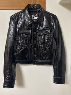 DIESEL 黒 レザージャケット レディースのサムネイル