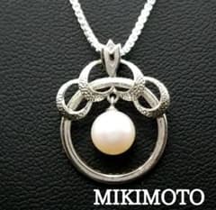 美品✨ミキモト、サークルモチーフSV925本真珠パール5mmネックレス_764 