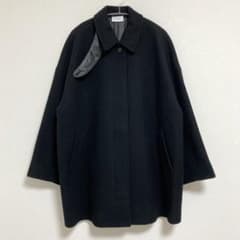 yuni ウールスーパー100 ミドルレングス ステンコート 黒 F - メルカリ