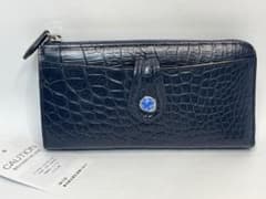 【新品未使用】三宝　MKW-130 パワーストーン付き　クロコダイル　長財布 新品未使用】三宝 MKW-130 クロコダイル 長財布 パワーストーン付き