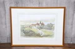 EEK16 織田義郎「ワイン畑」エッチング 銅版画 エディション 125/150