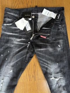 DSQUARED2 SEXY TWIST JEAN ブラックウォッシュ46美品のサムネイル