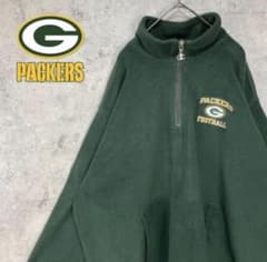古着 90s NFL パッカーズ ハーフジップ トレーナー スウェット 緑 ③のサムネイル