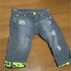 デニムパンツ ダメージ 七部丈のサムネイル