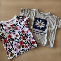 ベビー Tシャツ 2枚セット 80cm 花柄 デイジーのサムネイル