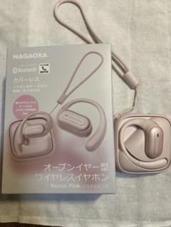 NAGAOKA　ナガオカ オープンイヤー型ワイヤレスイヤホン パステルピンクのサムネイル