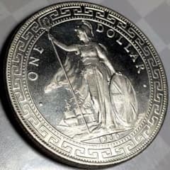 英国領香港 1930年 ブリタニア立像 ONE DOLLAR 壹圓 A3310 - メルカリ