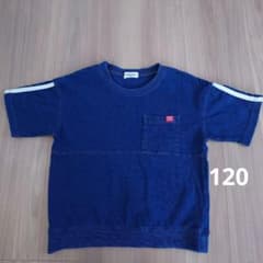 120 ネイビー デニム 柔らか ストレッチ Tシャツのサムネイル