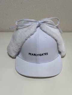 PEARLYGATES ファー付きキャップ ホワイト - メルカリ