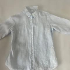 120% lino リネンシャツ 長袖 ライトブルーのサムネイル