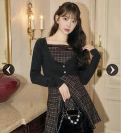 ミシェルマカロン ランダムチェックアンサンブルワンピ - メルカリ