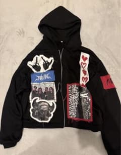 Paleduskパッチワークフーディ ジップパーカー - メルカリ