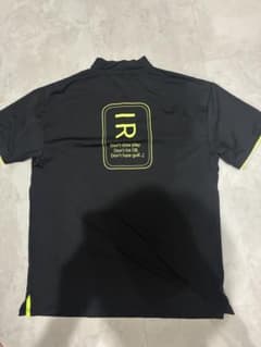 IRISHMAN ゴルフシャツ 黒 蛍光イエローのサムネイル