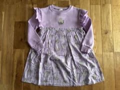 Brand new girls' princess Rapunzel fleece-lined dress King One Piece 120