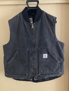 Carhartt カーハート ダックベスト ブラック フェード XL - メルカリ