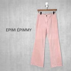 EPIMI E'PIMMY Back Lace-Up Semi-Flare Pants, Size S, Pink
