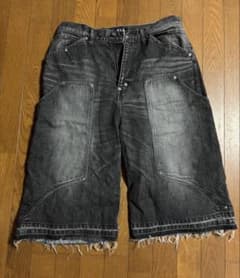 FAF NEWCOMMUNE AGED BAGGY DENIM SHORTSのサムネイル