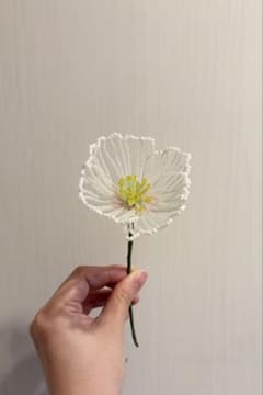 ビーズフラワー ポピー ハンドメイド インテリアのサムネイル