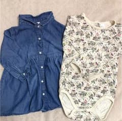 ぴちゃん様専用！H&M デニムワンピース 80のサムネイル