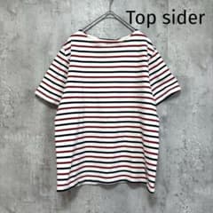 【Top sider】半袖ボーダーTシャツ カットソー M コットン100
