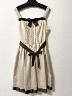 美品】Innocent World リボンバイカラーJSK ミルクティー色 - メルカリ