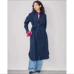 ソージュ soeju ソフトオックスシャツワンピース ネイビー M(M-L