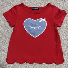 moujonjon ハートモチーフ Tシャツ 90cm レッドのサムネイル