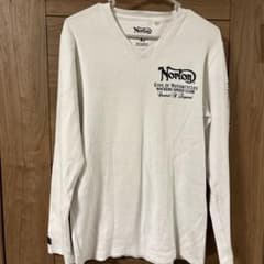 美品Norton Vネック長袖Tシャツ ホワイト　ロンTのサムネイル